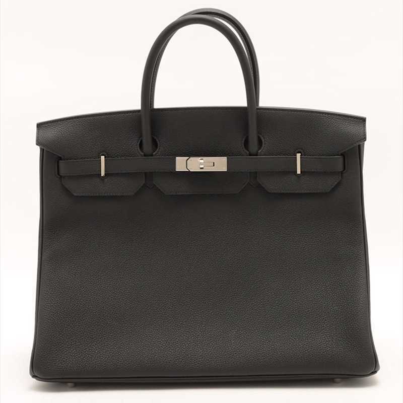 

designer handbags herme birkin 40 Black Bag togo Leather Golden Buckle andheld Middle Ancient Bag, Walk in inspection and identification