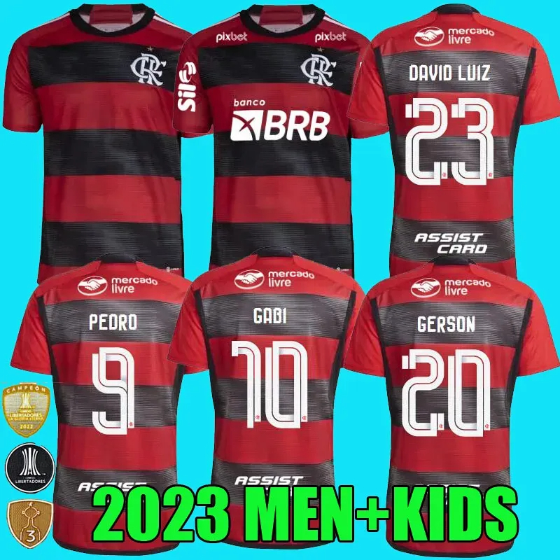 

Gerson Flamengo soccer jerseys 2023 2024 Final da libertadores David Luiz E.RIBEIRO #10 GABI 23 24 football shirts vidal PEDRO DE ARRASCAETA campeao men Outubro 3 cup, Image1