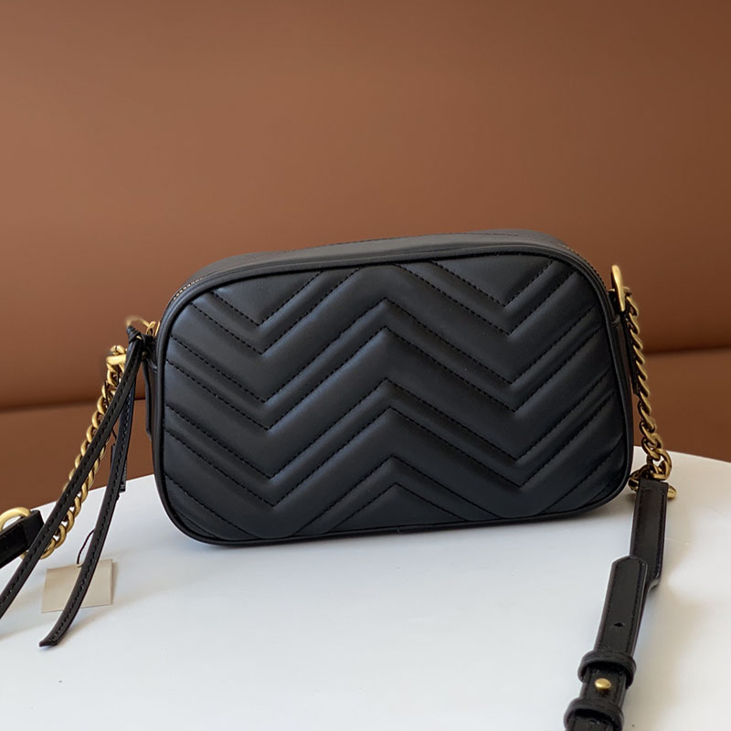 

Woman Handbag bag Shoulder Chain Genuine Leather Women Fashion serial number marmont Camera bags wholesale purse wallet Original box, Carton