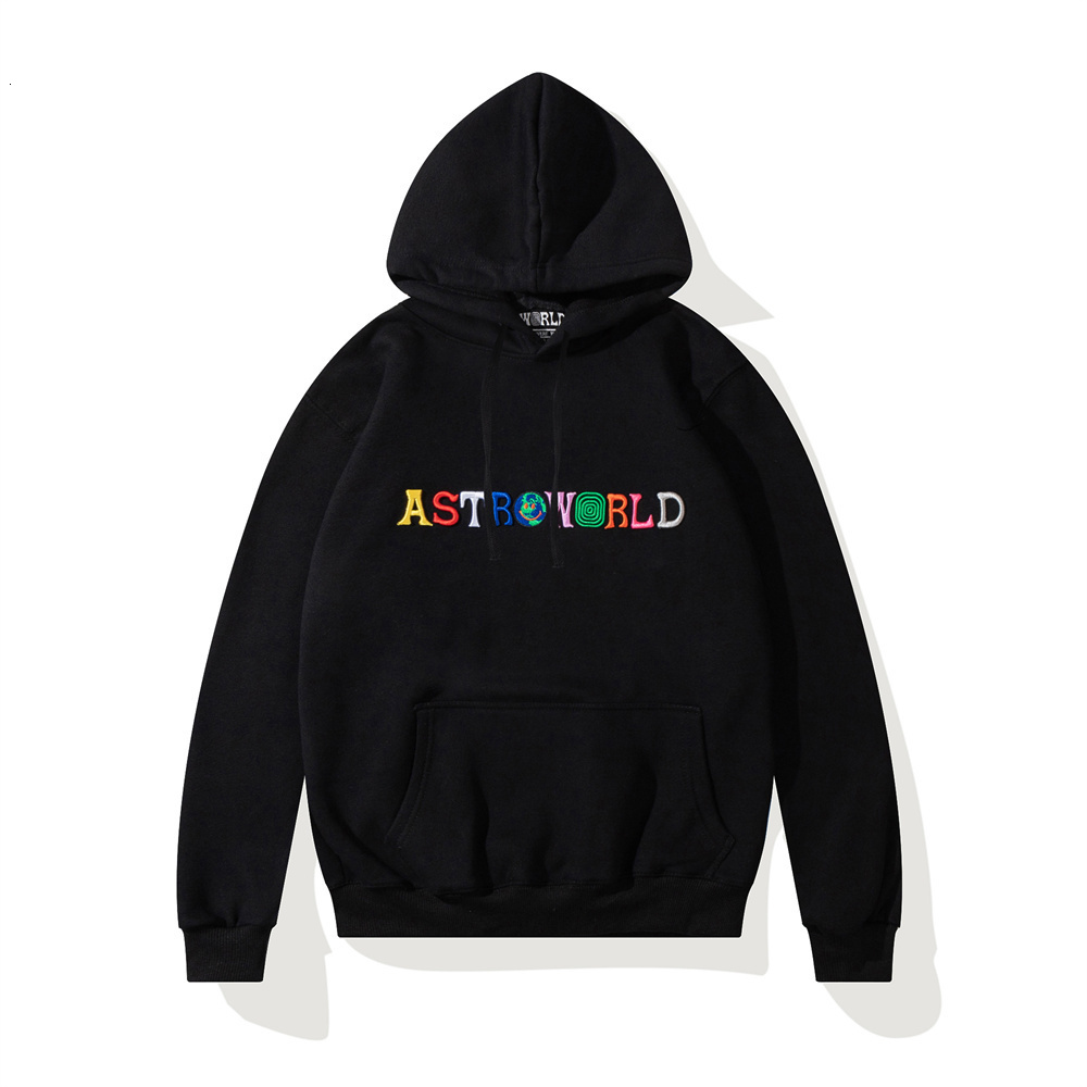 

Mens Hoodies Sweatshirts ASTROWORLD YOU WERE HERE HOODIES Letter Embroidered HOODIE Streetwear Man Woman Pullover Sweatshir 230209, Black