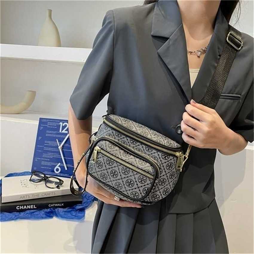 

22% OFF Handbag High quality 2023 new bag Korean Old Flower Temperament Red Chest Female Student, D word black