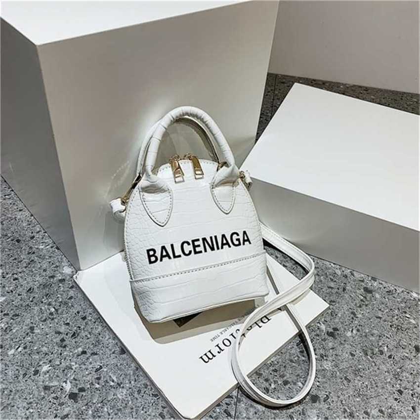 

22% OFF Handbag High quality 2023 new bag Female Candy Color Stone Letter Portable Style Shell women handbag, White13
