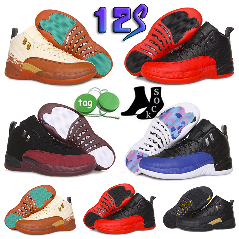 

Utility 12s Men Basketball Shoes Royalty Taxi Black University Gold Dark Concord Reverse Flu Game Playoffs Sneakers mens Sports, 15