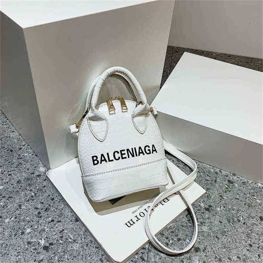 

28% OFF Handbag High quality 2023 new bag female candy color stone letter portable Shoulder Messenger style shoulder shell, White14