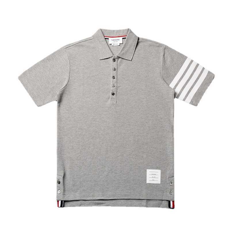 

T-shirts Tom Tee Brown Short Sleeve Round Neck 23SS Stripe Leisure Casual Fashion Designer Classic Polo Shirt Summer New Tb Men's Four Bars L2JW, White