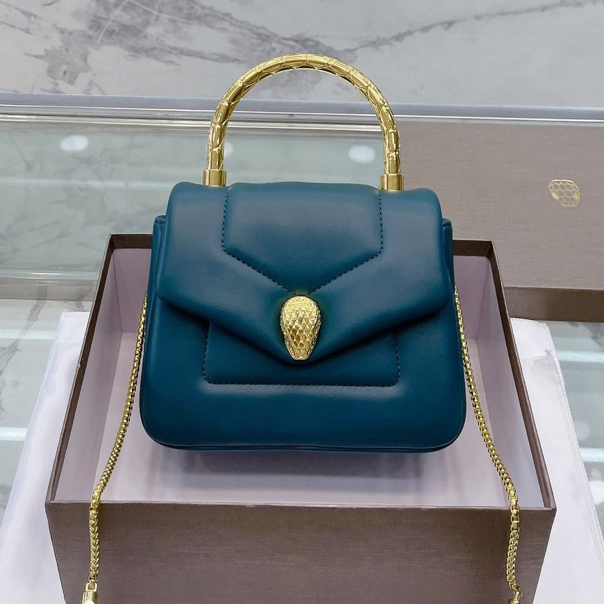 

bags totes handbag designer bag comen classic imitation brand stitching leather snake head letter chain shoulder bag versatile commuter party dinner wallet, Color1