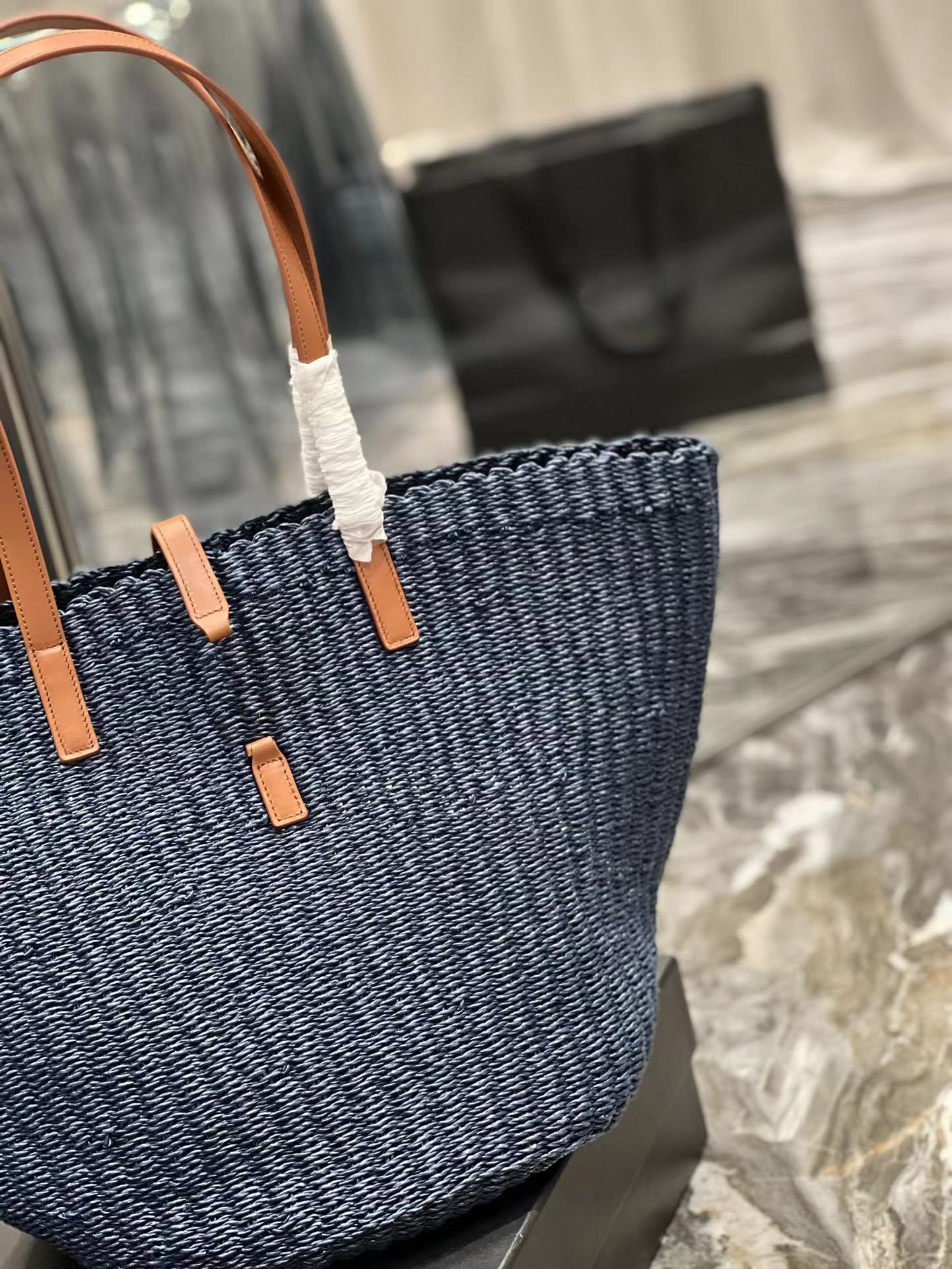 Shopping bag straw cabbage basket bag travel bag full of artistic feeling 5A quality