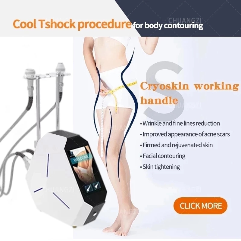 

Portable Body Sculpting 2 Cryo Handle Hot Cold Facial Wand Fat Freezing Slimming Machine