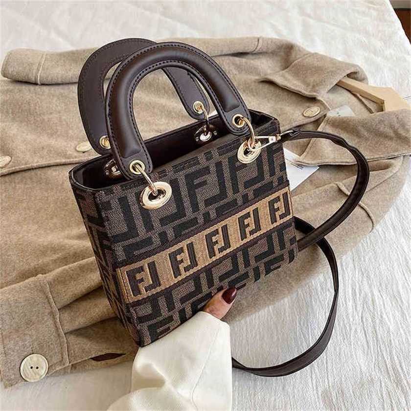 

32% OFF Handbag High quality 2023 new bag trend portable red printed letter, Light gray