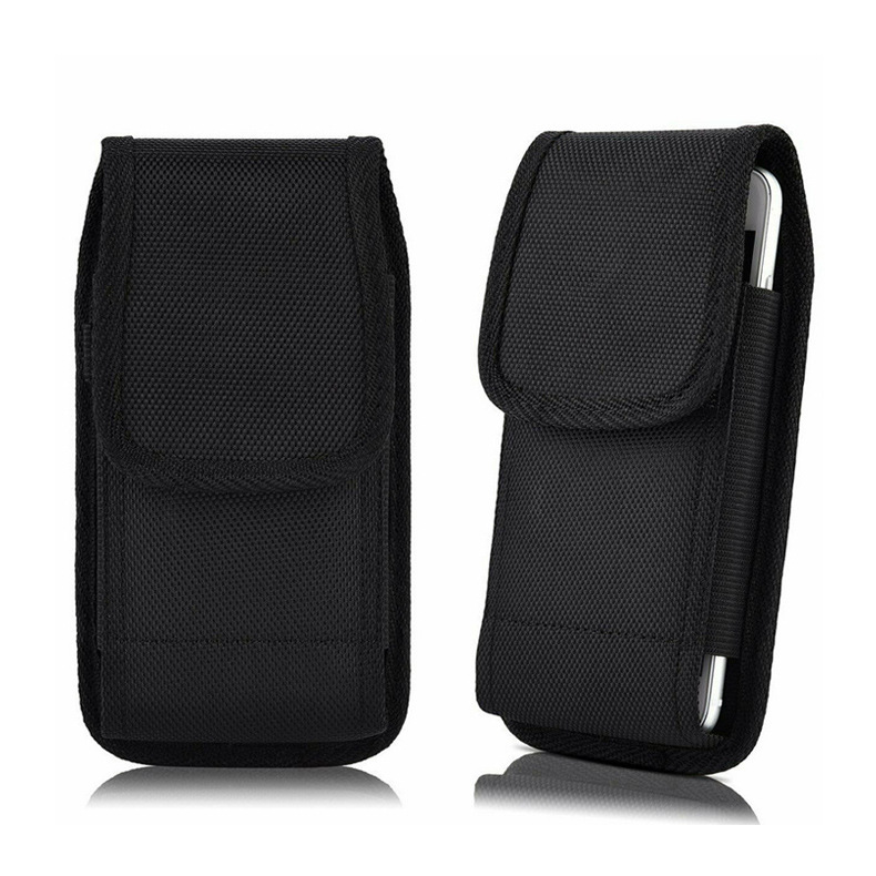 

Cell Phone Pouch Nylon Holster Case Pouches with Belt Clip Cover Compatible with iPhone 14 12 11 13 XR X 6 7 8 Plus Samsung Galaxy S20 S21 FE S10 S9 Large