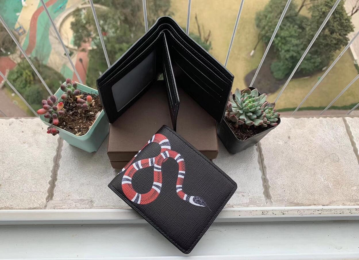 

Men Animal Short Wallet Leather Black Snake Tiger Bee Wallets Women Long Style Luxury Purse Wallet Card Holders With Gift Box Top Quality, G4-brown tiger wallet