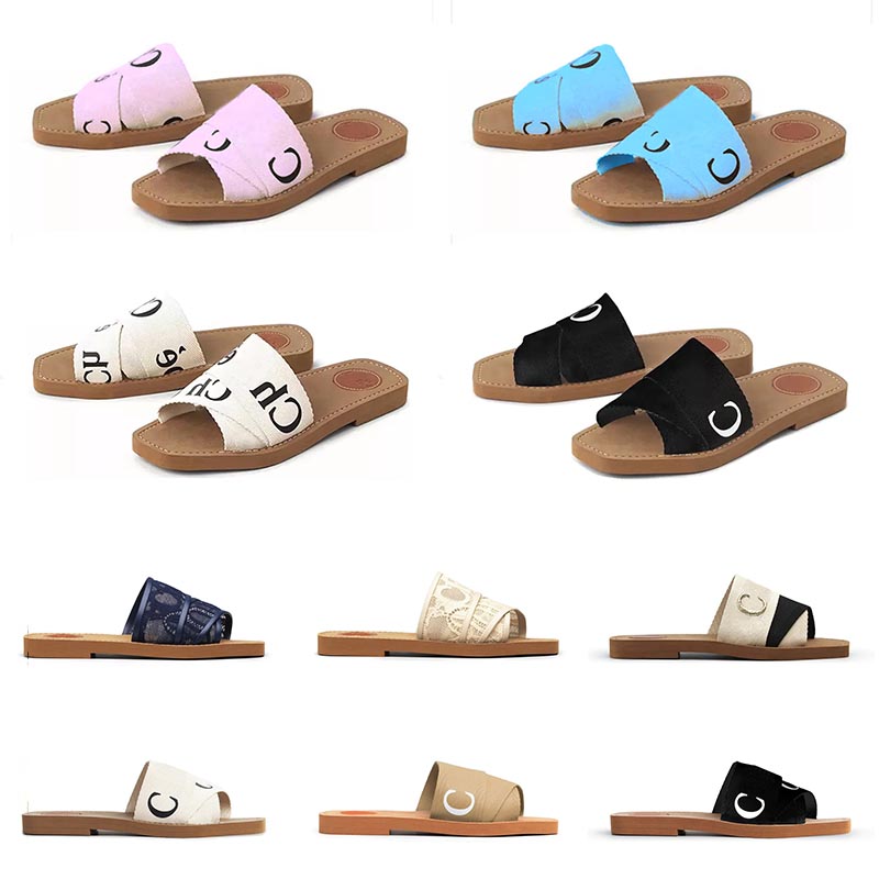 

fashion Woody sandals slipper for women Mules flat slides white black pink Light blue brown slippers slipped womens summer outdoor shoes eur35-42, 1 (14)