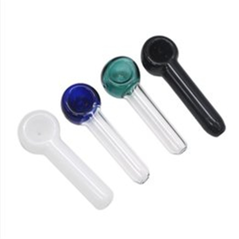 

New creative monochrome small glass pipe easy to clean portable pipe