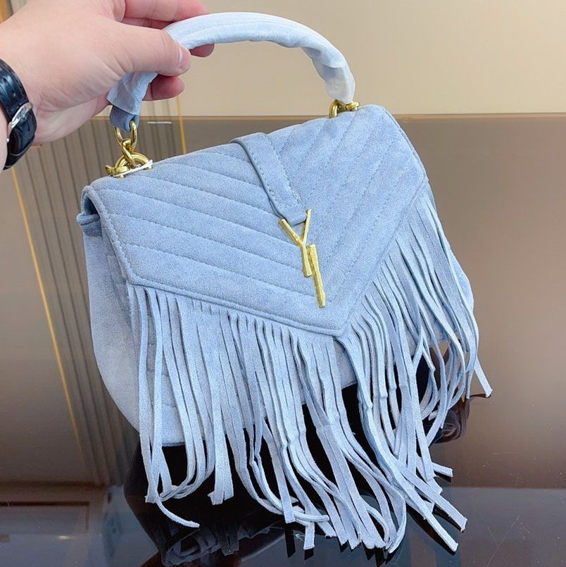 

bags totes handbag designer bag comen classic imitation brand stitching letter tassel chain shoulder bag versatile commuting party dinner wallet, Color1