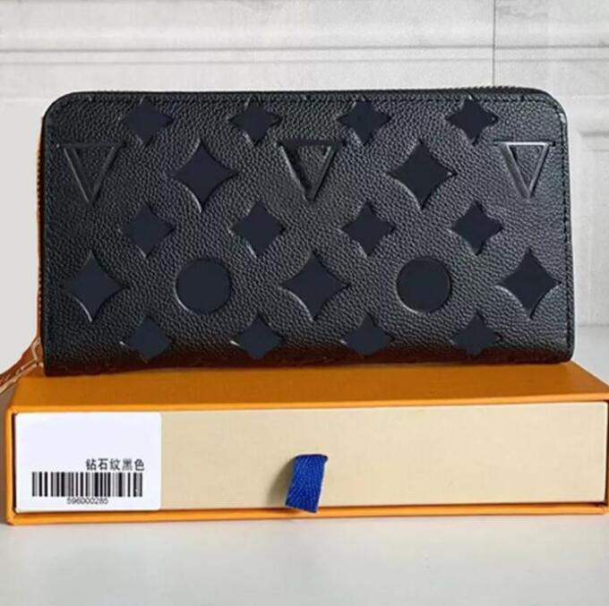 

Men designer bags long wallets pu leather purse black white pink lady clutch luxury letter money clip zipper coin purses 7a fashion gift women cardholder small wallet, White lattice