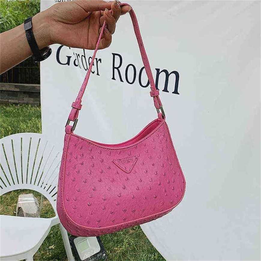 

26% OFF Handbag High quality 2023 new bag female ostrich pattern trend online celebrity armpit dumpling, White9