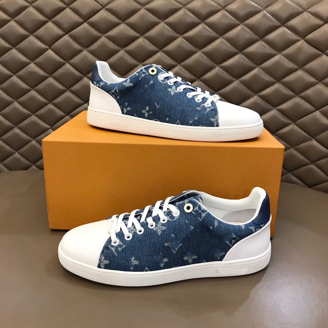 

Frontrow Sneaker Designer White Calf Leather Shoe Patent Monograms Canvas Brown Flower Rubber Mens Runner Trainers Womens Platform Classic Casual Shoes c1