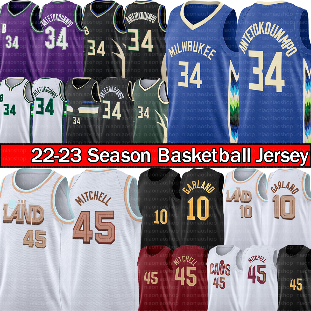 

Giannis Antetokounmpo Donovan Mitchell Basketball Jersey Darius Garland Clevelands''Cavaliers''s City 34 45 10 Black Blue Mens Shirt Edition Milwaukees Buck Jerseys