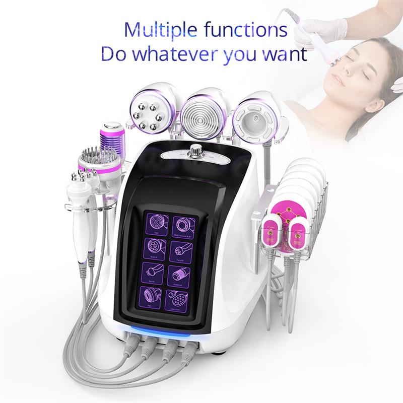 9 in 1 Slimming Machine Ultrasonic 40k Cavitation 2.5 Vacuum RF Beauty Device Face Massager Skin Tightening