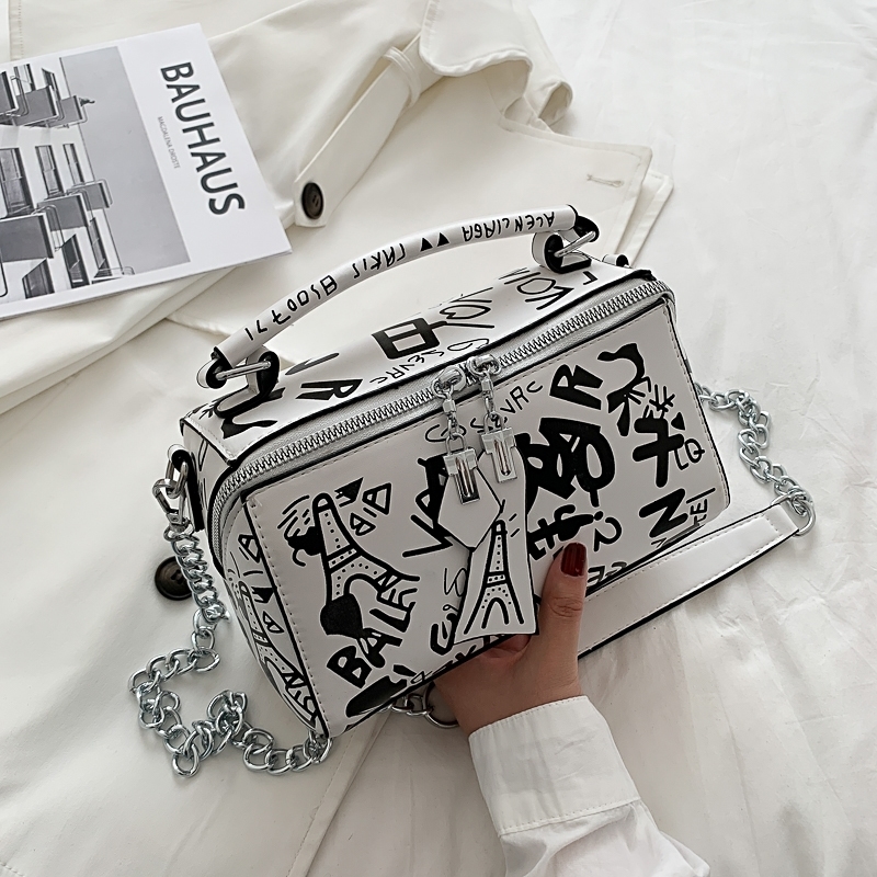 

Evening Bags 2023 Luxury Design Women Leather Handbags and Purse Fashion Crossbody for Graffiti Shoulder Bag 230210, Purple