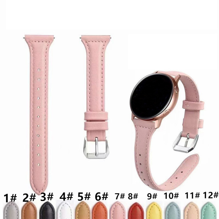 

Leather Smart Watch Band Straps Est 20mm 22mm For Samsung Huawei phones Galaxy Active 2 3 Gear S2 Watchband Bracelet Bands 38/40/41MM 42/44/45MM