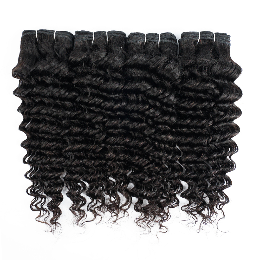 

12 pieces deep wave human hair bundles for women 95g-100g for one pieces US warehouse