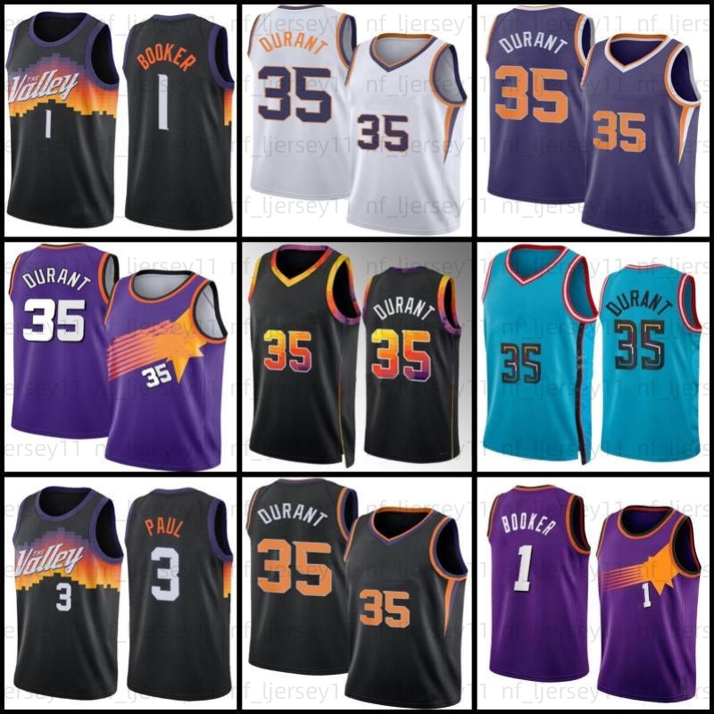 

Kevin Durant Devin 1 Booker Basketball Jersey Chris 3 Paul 2023 Phoenixs Sun Deandre Ayton Steve 13 Nash Jerseys 22 City Mens Retro Shirt 35, Men jersey