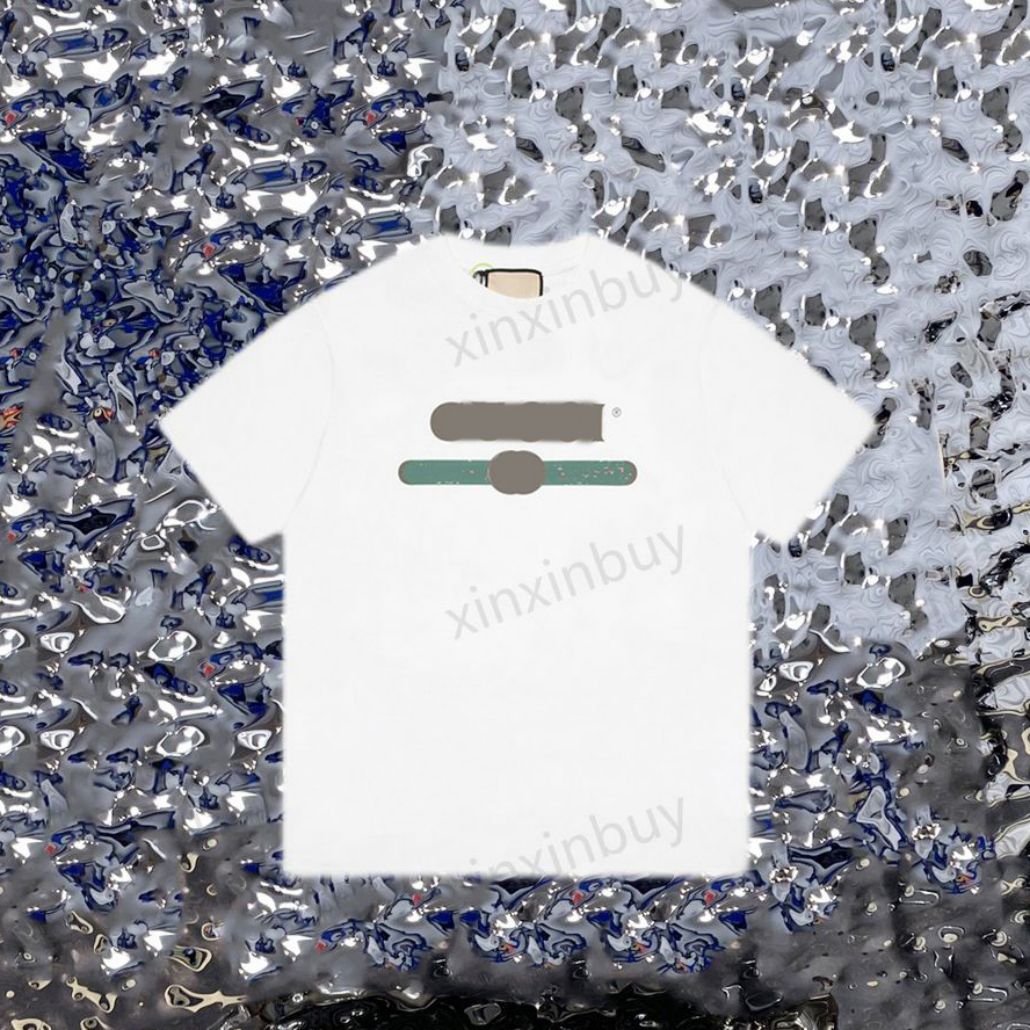 

xinxinbuy Men designer Tee t shirt 23ss Letters stripe print short sleeve cotton women white black red green S-2XL, 01