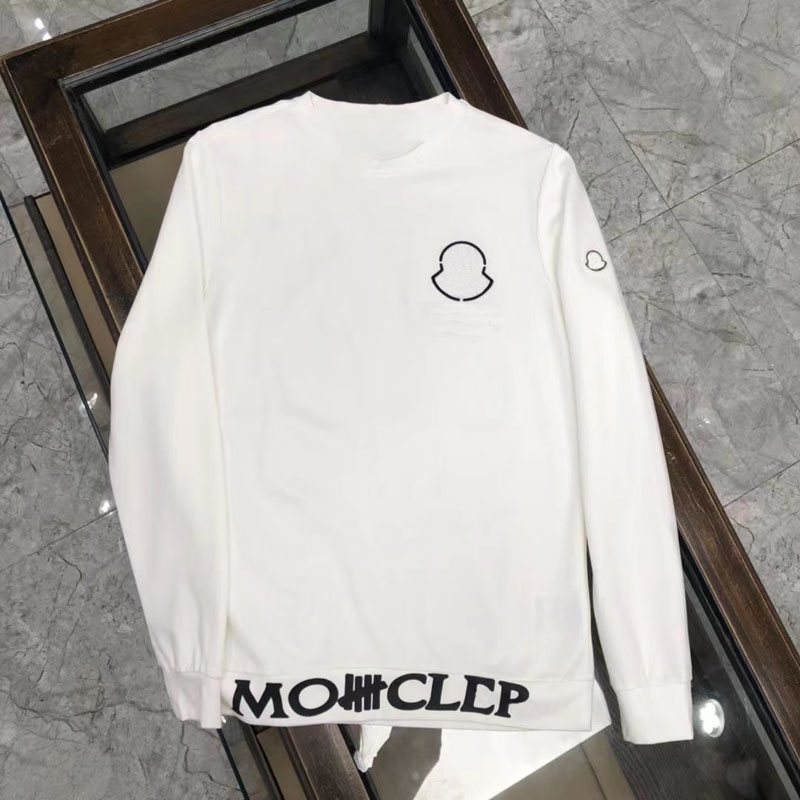 

Sweatshirt Men's sportswear Spring and Autumn Leisure sports round neck embroidered letter pattern classic versatile men and women, White