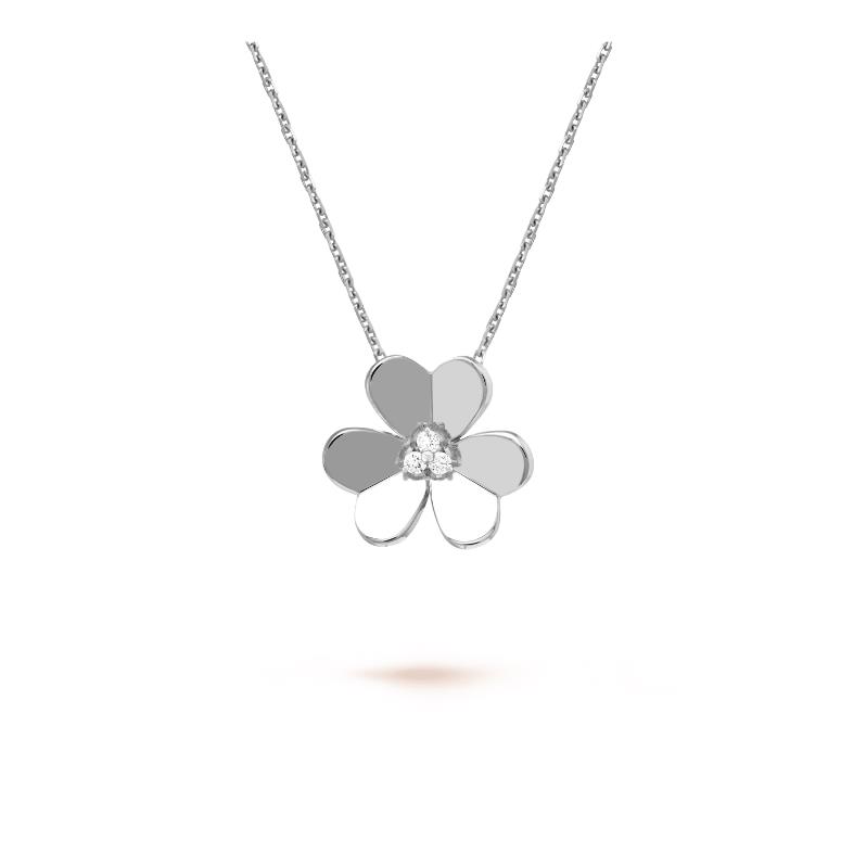 

frivole pendant necklace 3 leaf clover necklace Multiple specifications Multiple styles gold rose gold silver crystal diamond necklace mini small