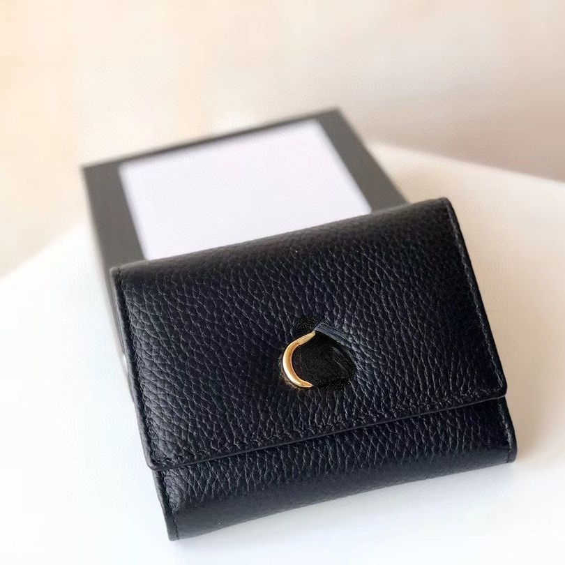 

Brand Designer Change Purse Card pack Handbag Women's Leather Purse Short Double Fold Cowhide Thin Black Red Fashion Versatile Lightweight Cute Factory Direct Sale