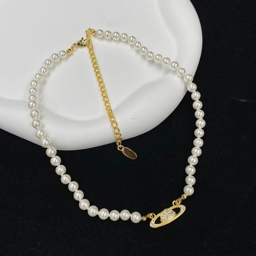 

New Pendant Pearl Necklace Fashion Designer Star Diamond Pendant Men's and Women's Holiday Gift