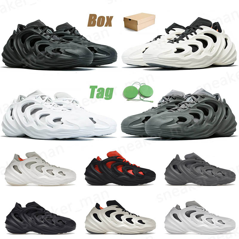 

Box 2023 Designer Slides With Sandals Adifom Q Slippers for Mens Women Black Carbon Grey Four Wonder White Core Outdoor Luxury 3D Slide Flip Flops 36-48, Wonder white core black