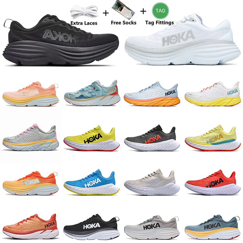 

Hoka One Bondi 8 Carbon X2 Running Shoes for Mens Women Clifton Kawana Challenger ATR 6 Sneakers Designer Lifestyle Shock Platform Sports Trainers Size 36-45, Bondi 8 (5) harbor mist lunar rock