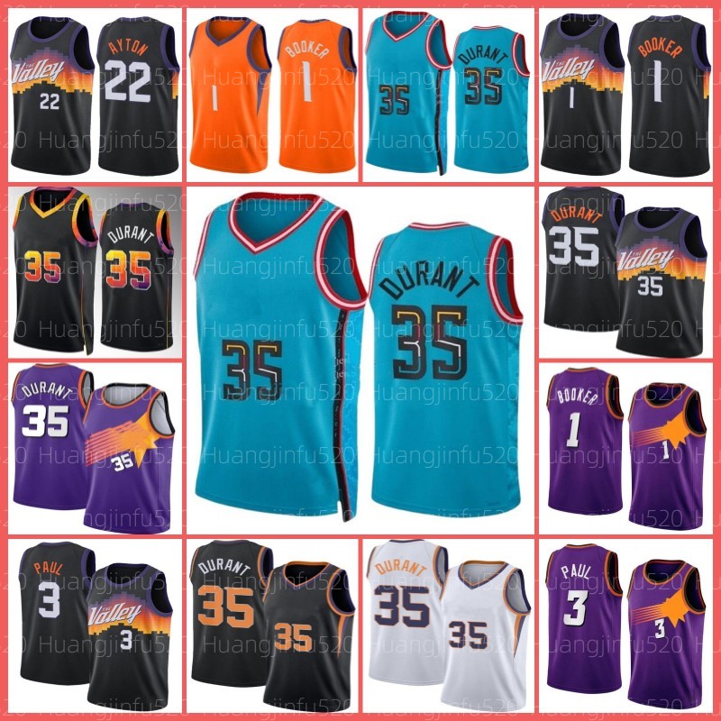 

Phoenixs Jersey Sun 35 Kevin Durant 1 3 Devin Booker Chris Paul Basketball DeAndre Ayton Jerseys Steve 13 Nash Jersey, Men jersey