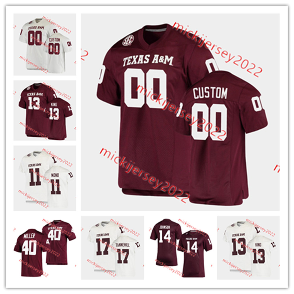 

Stitched Texas A&M football Custom Jersey Tyrel Dodson Otaro Alaka Kingsley Keke Riley Garner Ryan Tannehill Jace Sternberger Texas A&M Aggies Jerseys Mens Youth, Maroon