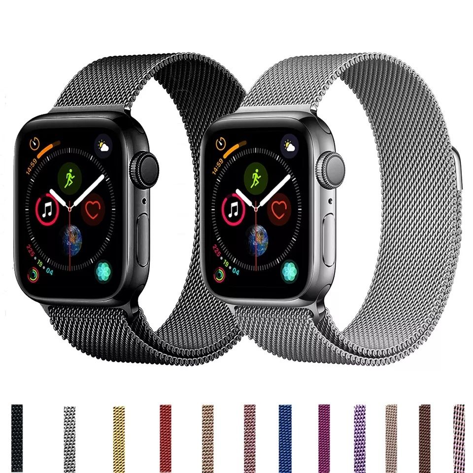 

For Apple Watch Band Stainless Steel Mesh Loop Magnetic Clasp Straps SE 7 6 5 4 3 2 1 38mm 40mm 41mm 42mm 44mm 45mm Women Men Replacement Bands for iWatch