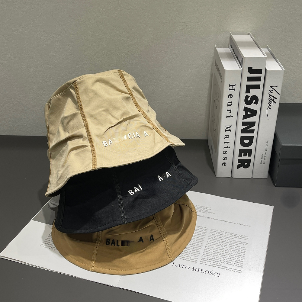 

Luxury Casquette Bucket Hat Designer Letter Embroidered Wrinkle Shade, Apricot