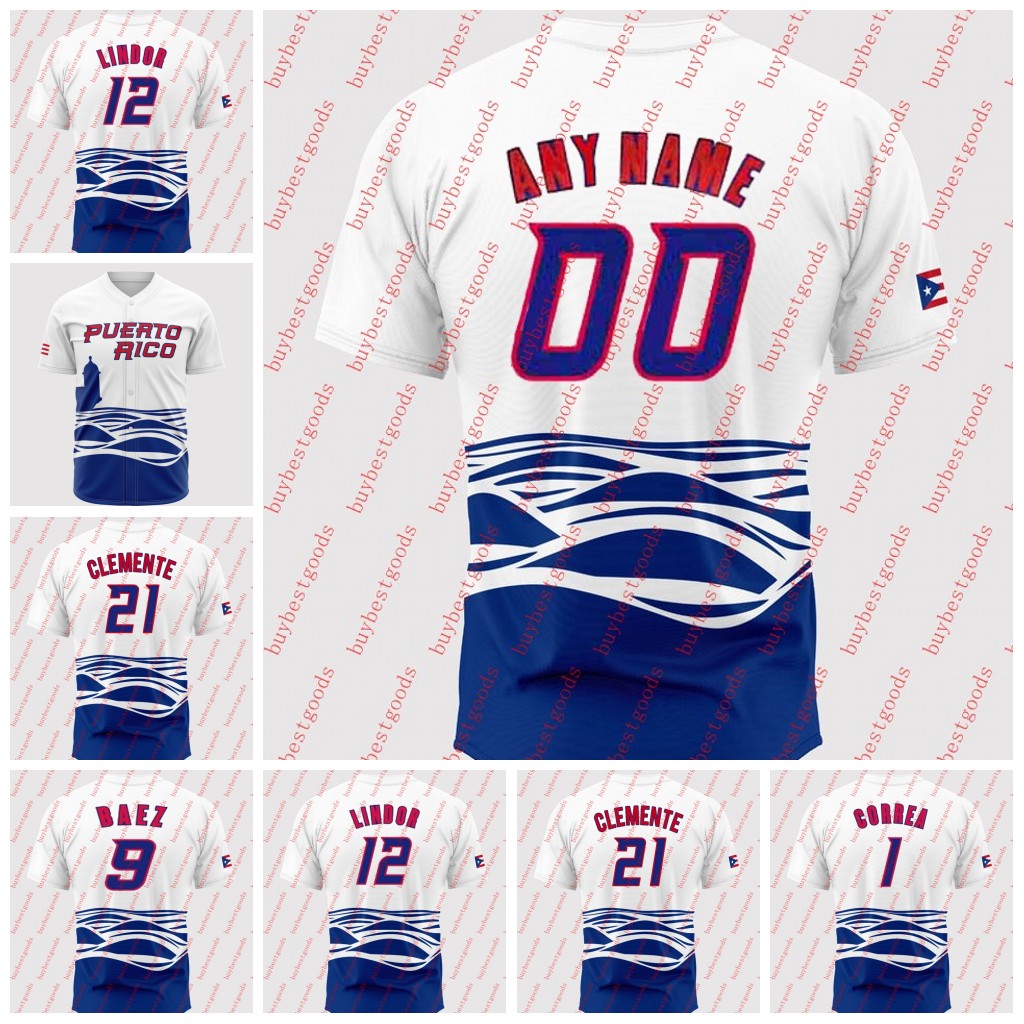 

2023 Team Puerto Rico Baseball Jersey WBC Javier Baez carlos Correa Jose Berrios Edwin Diaz Lugo Marcus Stroman Francisco Lindor Jerseys Men Women Youth, Men style