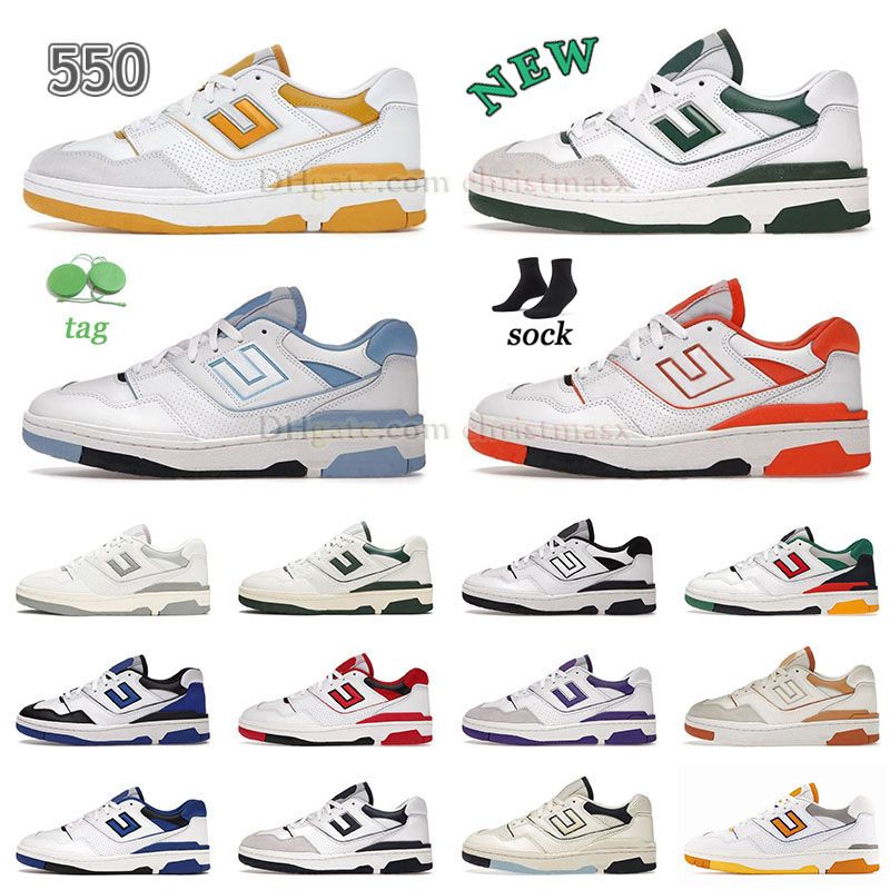 

550 B550 White Green Running Shoes N Grey Cream Black Blue UNC Shadow Discount Burgundy Designers New Bb550 Mens Women 550s Ballence Outdoor Sports Sneaker, B29 36-40 white pink