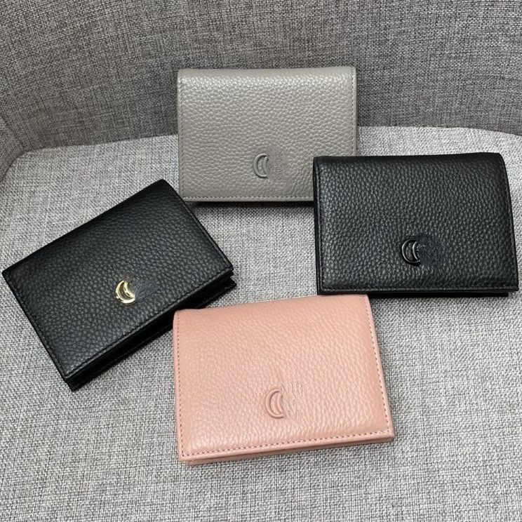 

Luxury Designer Change Purse Card pack Handbag New Leather Short Wallet Card Bag Coin Change Simple Fashion Cowhide Large Capacity Vintage Factory Direct Sale, Black gold button