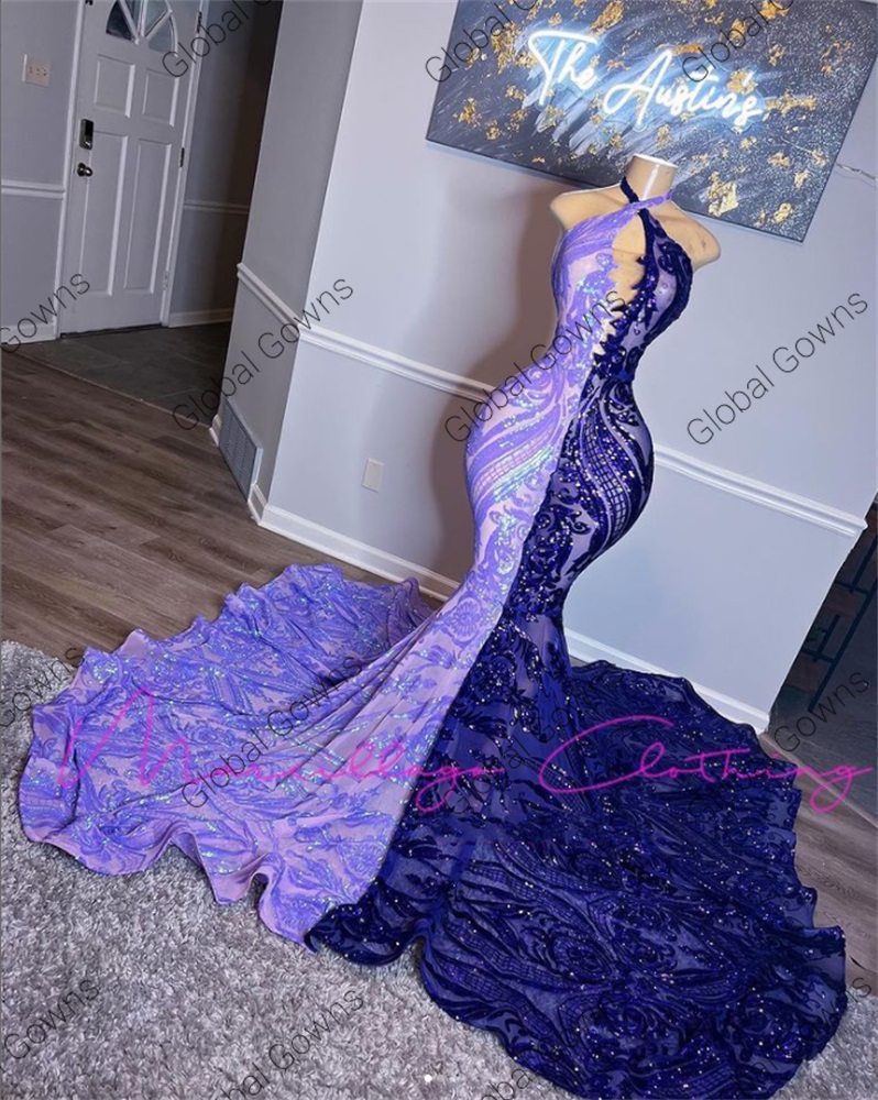 

Sparkly Mermaid Prom Dresses Black Girls Evening Dress Sleeveless Party Gowns Robes Vestidos Noche, Green