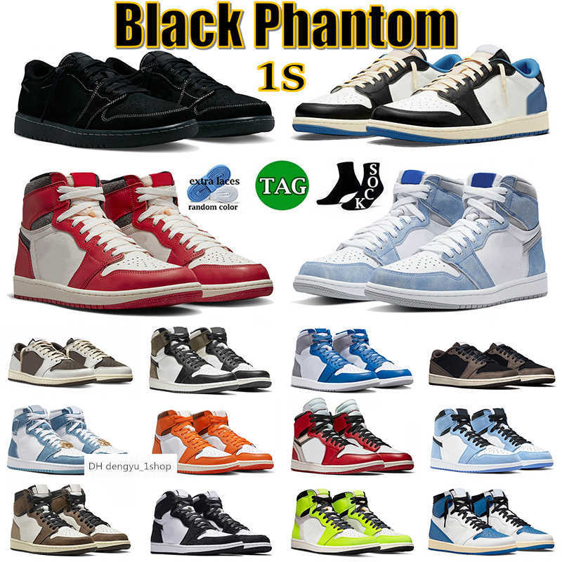 

2023 Arrival Black Phantom 1s Basketball Shoes TS x Jumpman 1 Sneakers Fragment Lost Found Hyper Royal Reverse Mocha Dark Twist jorde OG air shoe