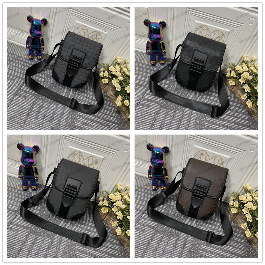 

M46442 ARCHY Postman Bags Monograms Macassar Canvas Leather Flap Postman Bags Fashion Casual Print Phone Crossbody Purses Luxurys Designers Handbag