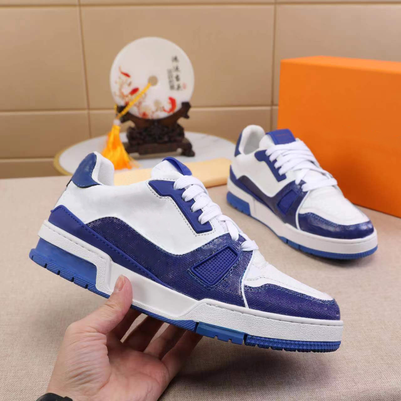 

Purple Shoes Designer Trainer Sneaker Luxury Designers Leather Sneaker Classical Velvet Suede Outdoor, Color 8