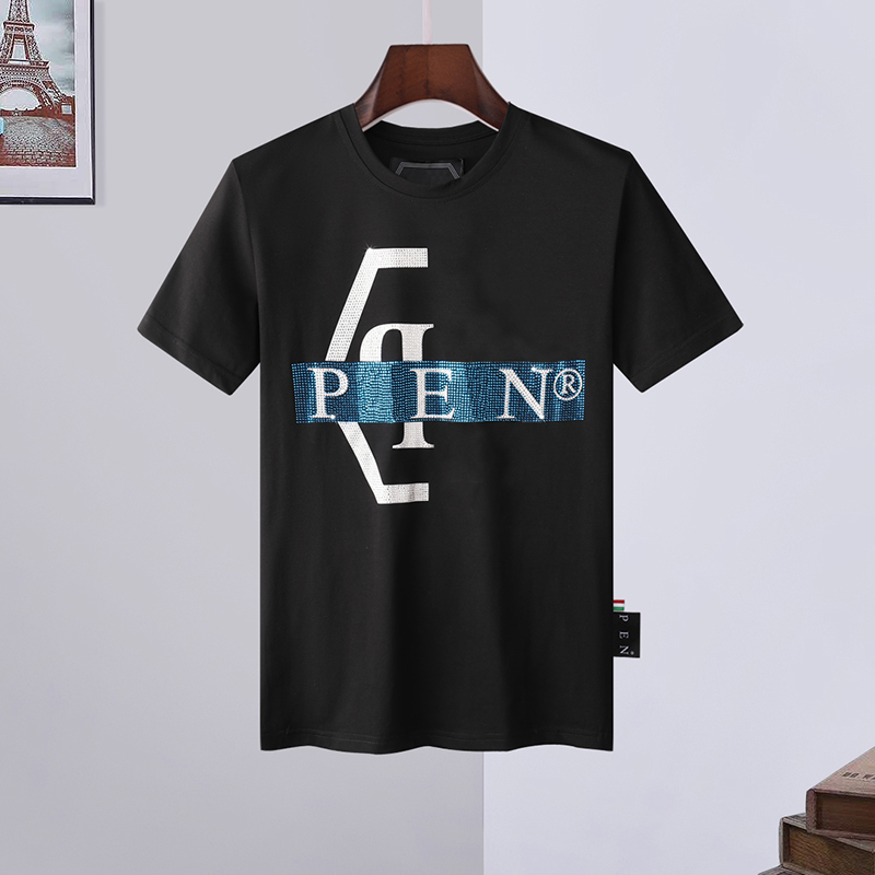 

Phillip Plain Men's T-Shirts Letter Print T Shirts luxury Black Fashion Designer Summer Top Short Sleeve Size M-3XL, White