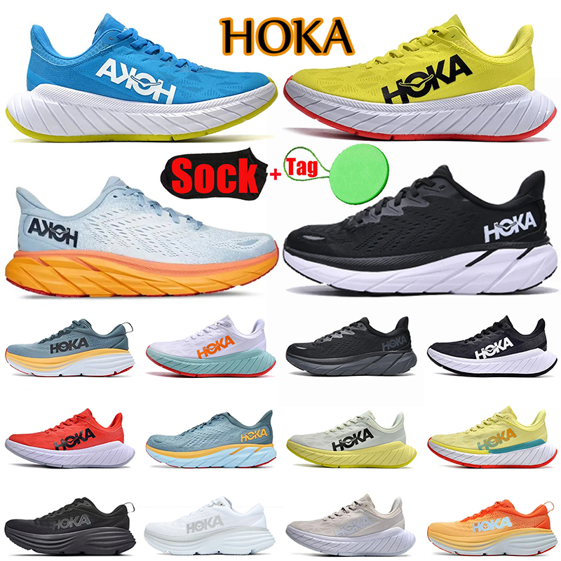 

HOKA ONE ONE Bondi 8 Running Shoes Clifton 8 Carbon X 2 Black White Training Sneakers Designer Women Men Summer Orange Amber Yellow Goblin Blue platform shoe size 45, #17 bondi 8 (7) shell coral peach parfai