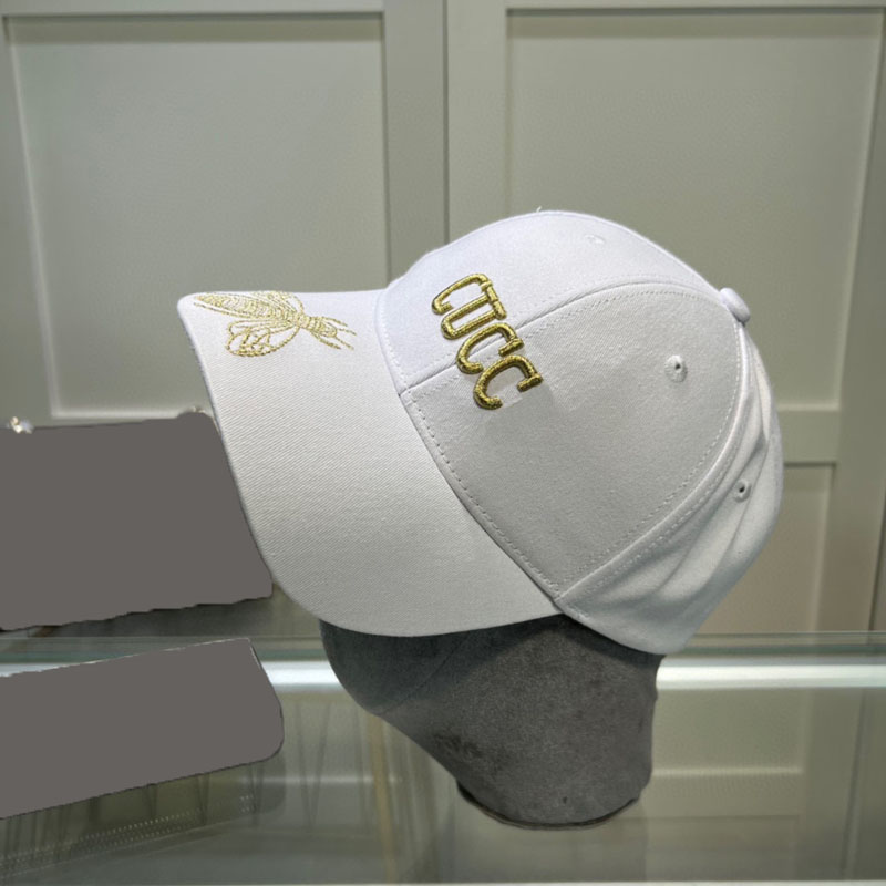 

Designer cap Baseball cap Cotton lightweight breathable classic style for men and women Embroidery counter classic, White