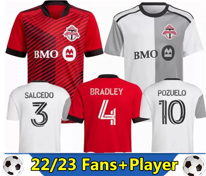 

Player Version 2022 2023 Toronto FC soccer Jerseys Insigne Pozuelo 22 23 home away camisetas Bradley ALTIDORE AKINOLA OSORIO NELSON SALCEDO football shirts uniform, White