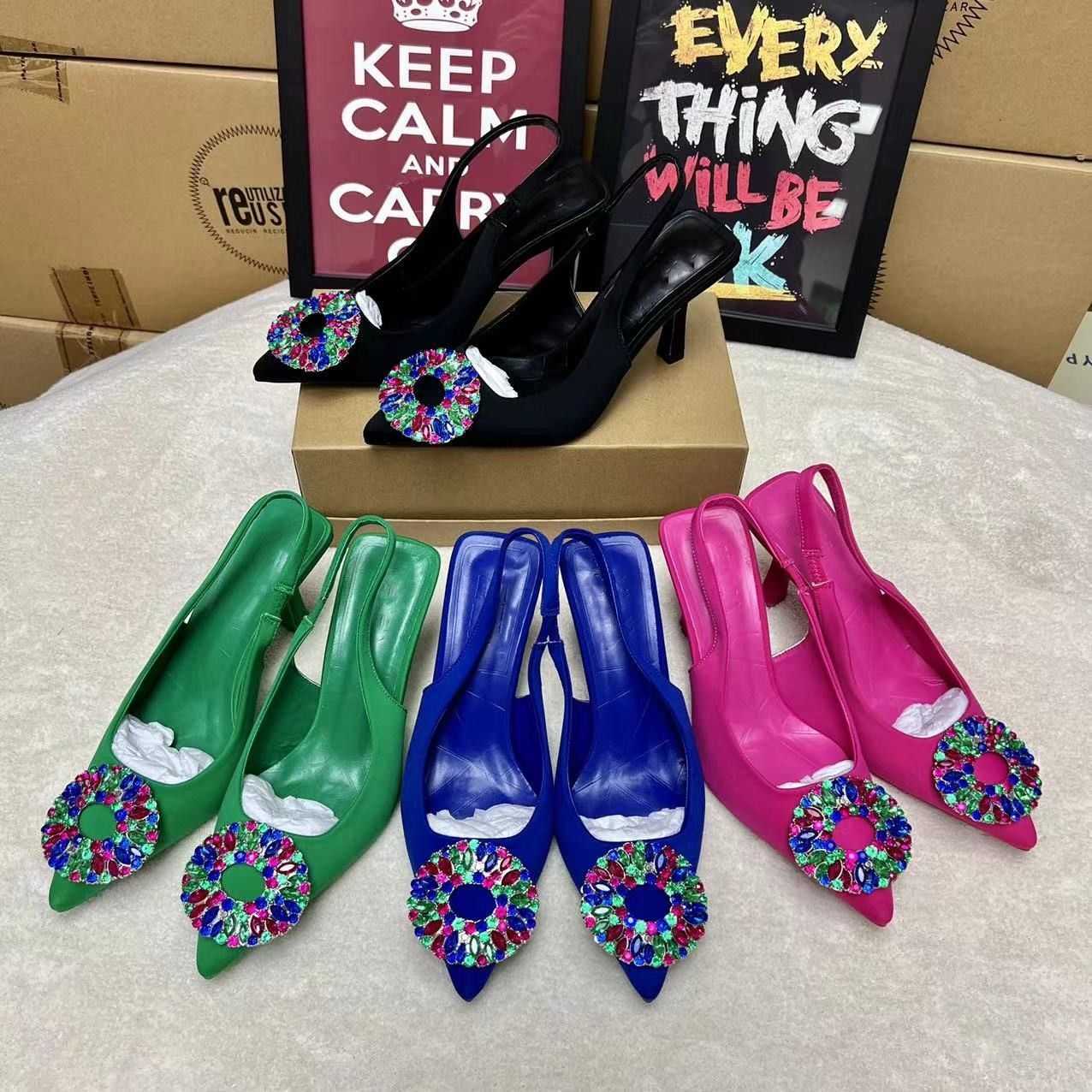 

Sandals Fashion high-heeled 6CM high-end sandals, Black